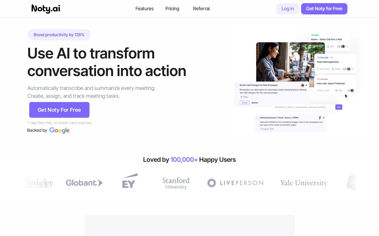 Noty.ai screenshot