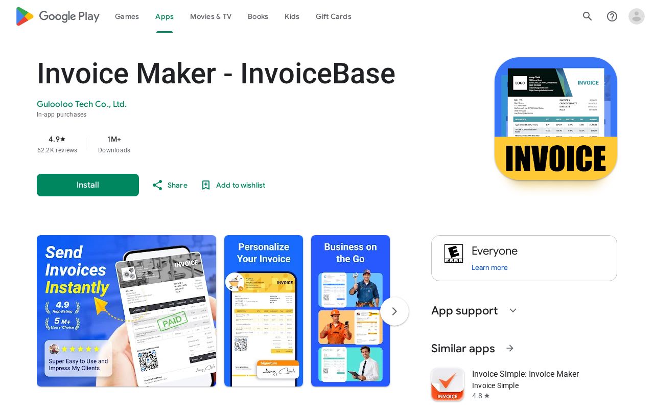 Invoice & Billing App screenshot