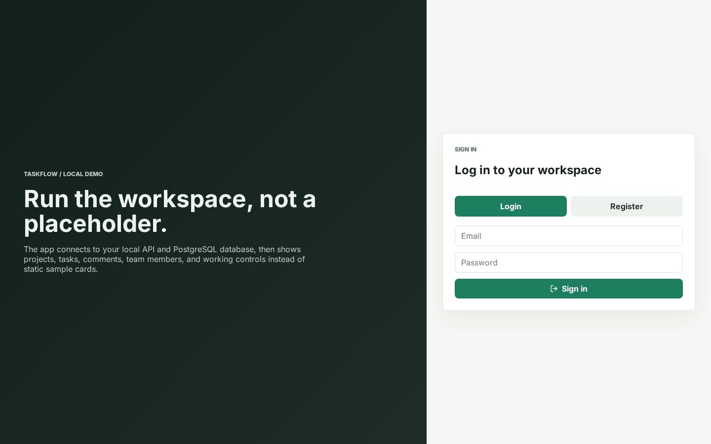 TaskFlow — SaaS · Productivity project screenshot